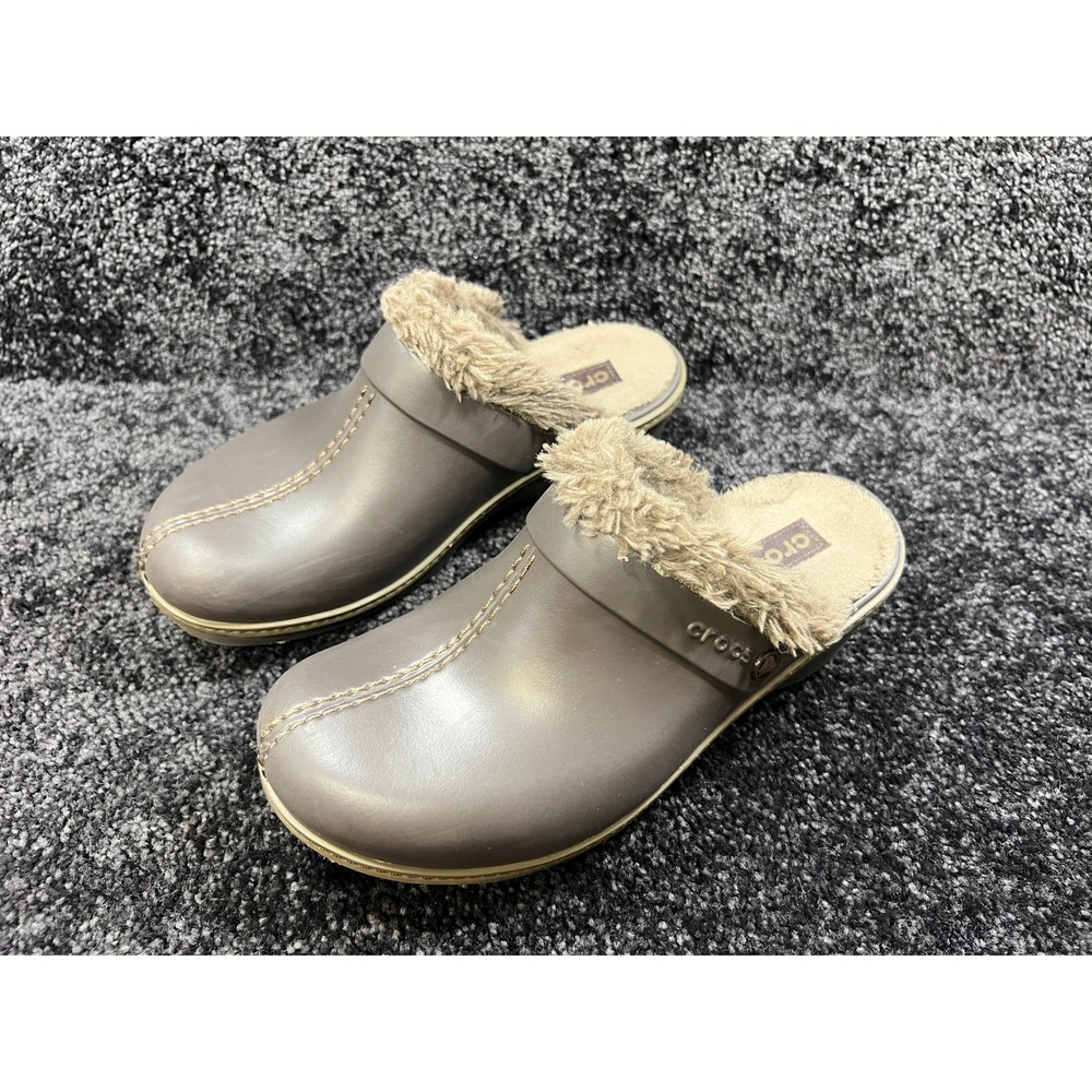 Crocs Women's Clog Mule‎ Faux Fur Lined Comfort Slip On Shoes 8W